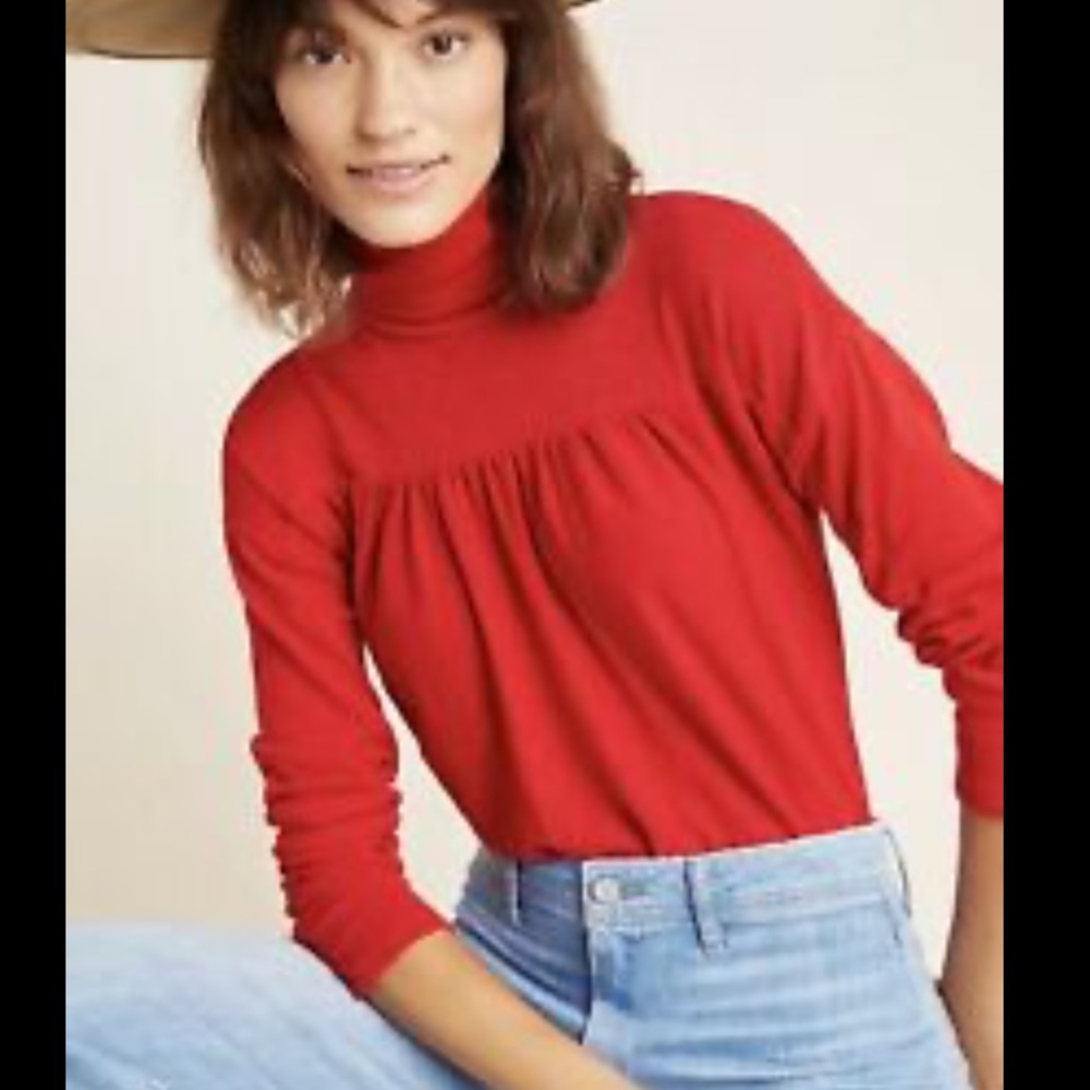 Maeve ❤️ red turtleneck top